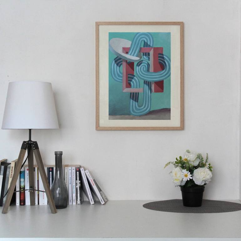 Original Surrealism Abstract Painting by Martin Singer