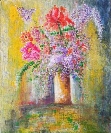 Original Fine Art Floral Paintings by Anne Fioux