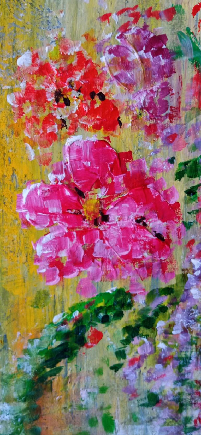 Original Floral Painting by Anne Fioux