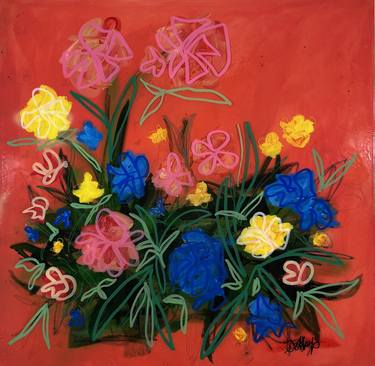 Original Modern Floral Paintings by Lauren Kelp