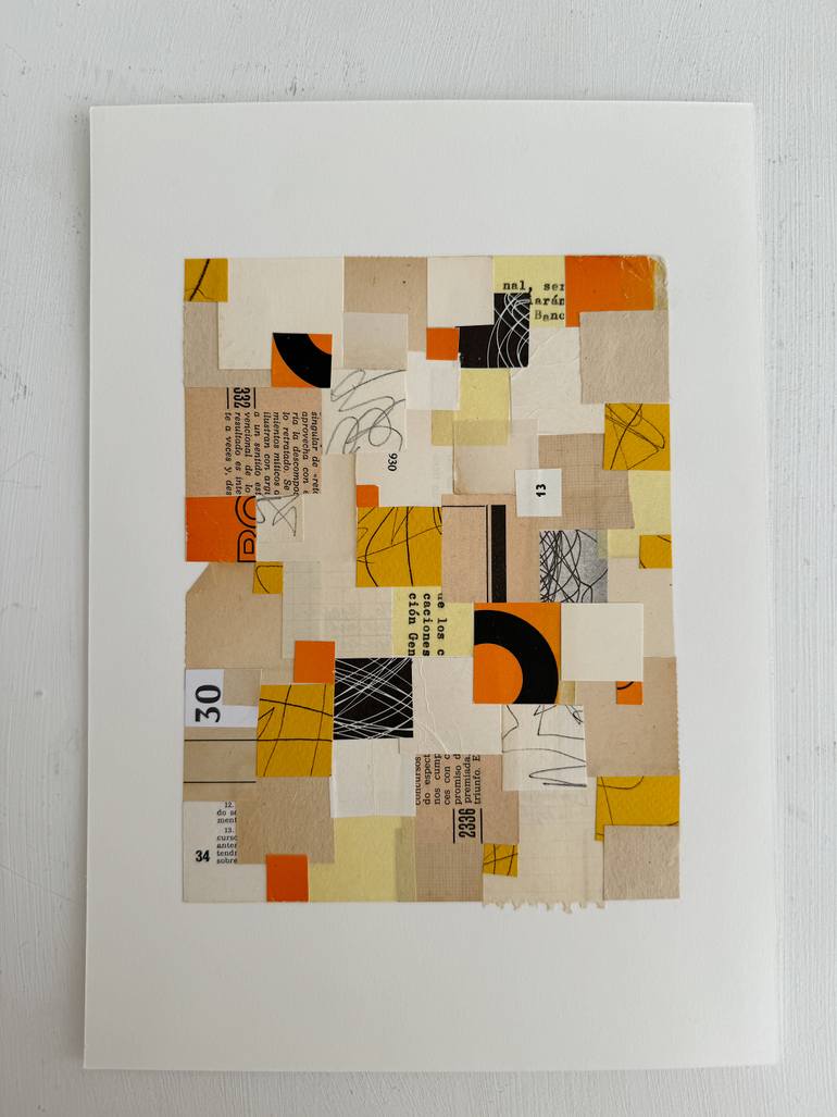 Original Geometric Abstract Mixed Media by Alisa Galitsyna