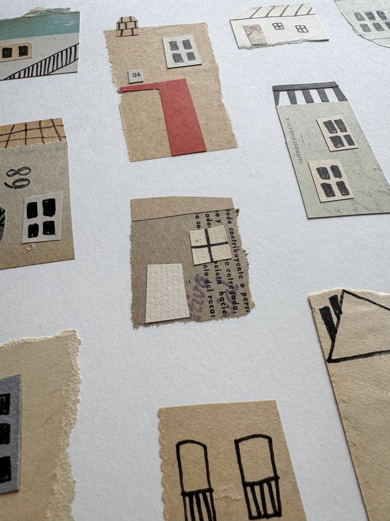 Original Abstract Architecture Mixed Media by Alisa Galitsyna