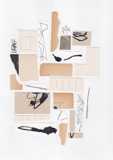 Original Black & White Abstract Mixed Media by Alisa Galitsyna