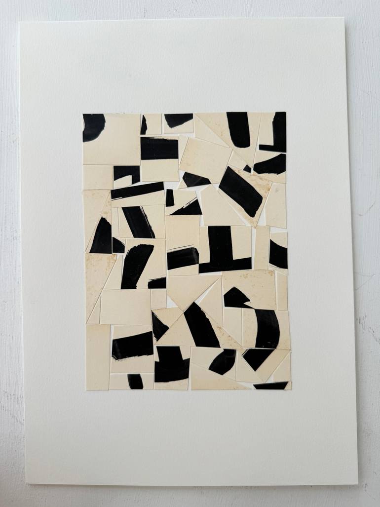 Original Black & White Abstract Mixed Media by Alisa Galitsyna