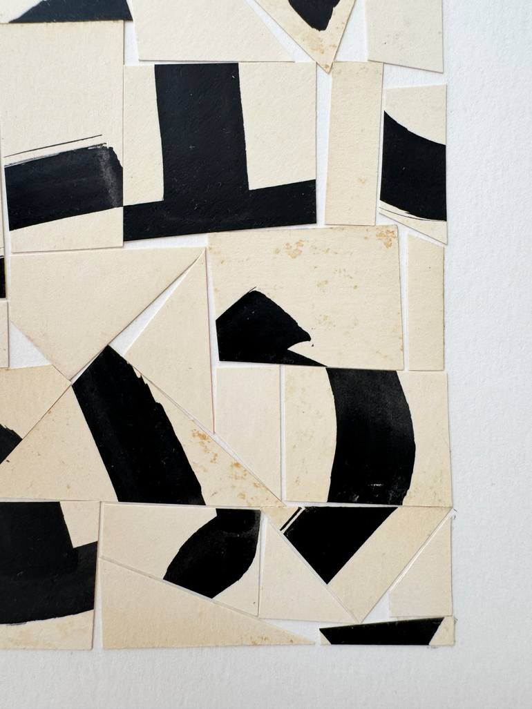 Original Black & White Abstract Mixed Media by Alisa Galitsyna