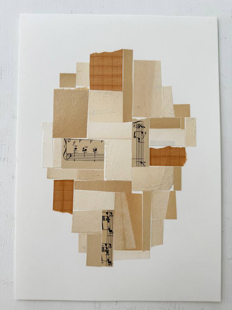 Original Geometric Abstract Collage by Alisa Galitsyna