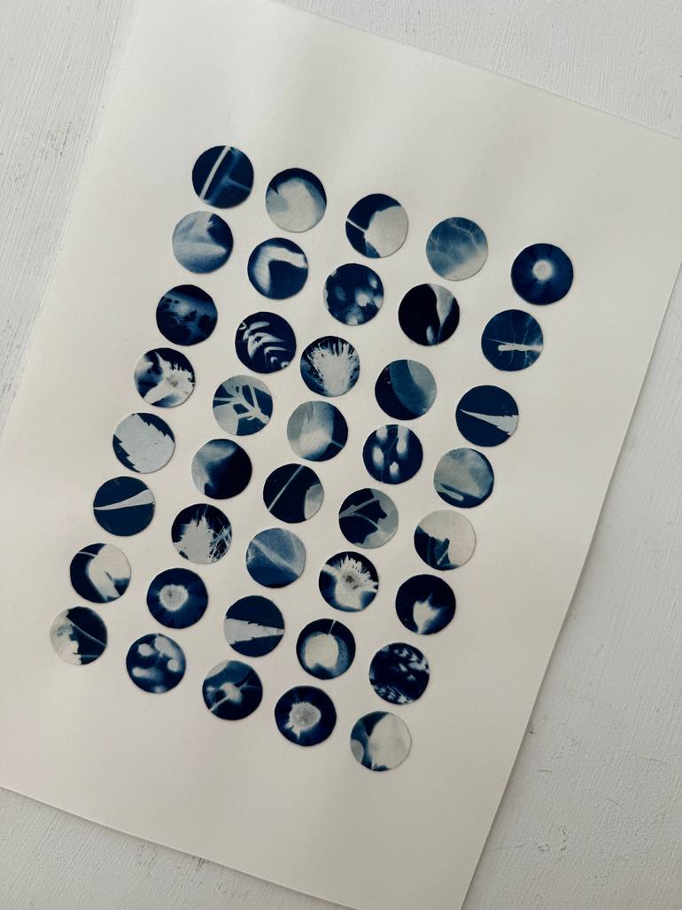 Original Abstract Botanic Mixed Media by Alisa Galitsyna