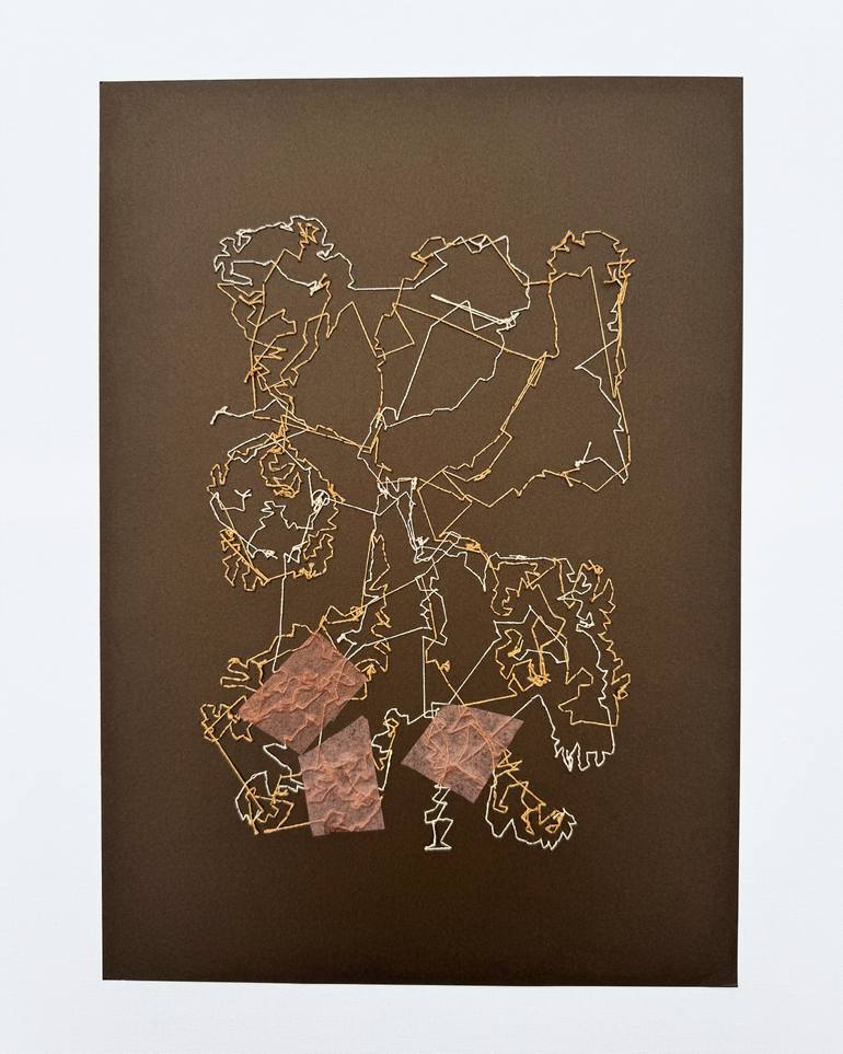 Original Abstract Expressionism Botanic Mixed Media by Alisa Galitsyna
