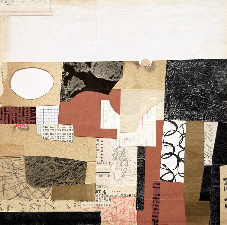 Original Abstract Mixed Media by Alisa Galitsyna | Abstract Art on Glue | The Little Circle