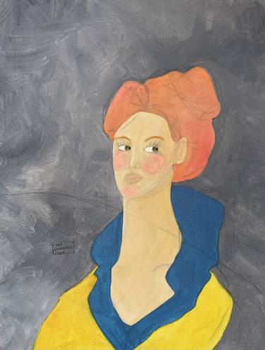 Woman in Blue and Yellow thumb