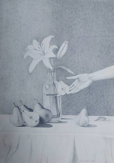 Original Figurative Still Life Drawings by Ragnhildur Jóhanns