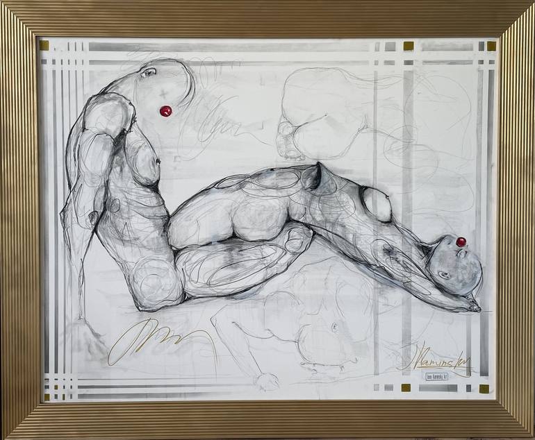 Original Contemporary Nude Mixed Media by Jana Kaminsky