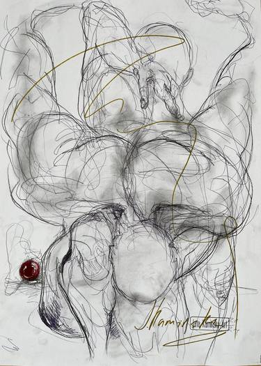 Original Figurative Nude Drawings by Jana Kaminsky