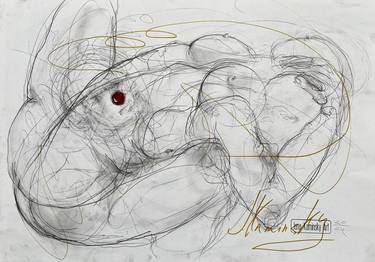 Print of Nude Drawings by Jana Kaminsky