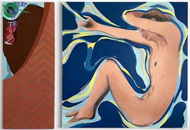 Original Modern Nude Paintings by Damian Lisiewski