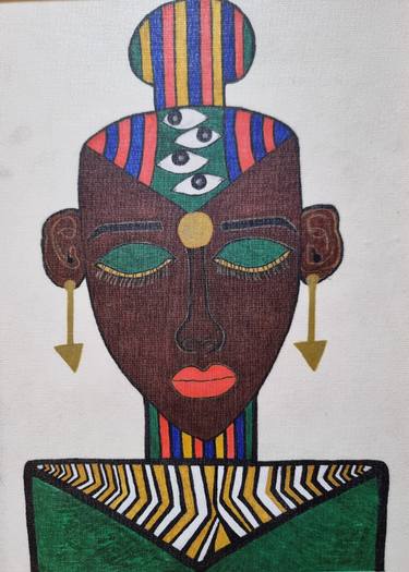 Original Symbolism People Painting by Onyii Uzoma