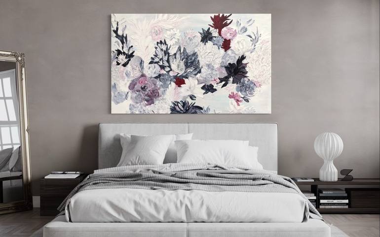 Original Abstract Floral Painting by Jill Dubuc