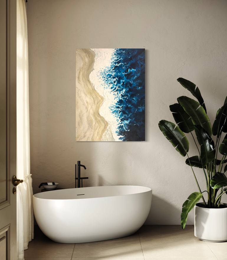 Original Abstract Beach Painting by Jill Dubuc