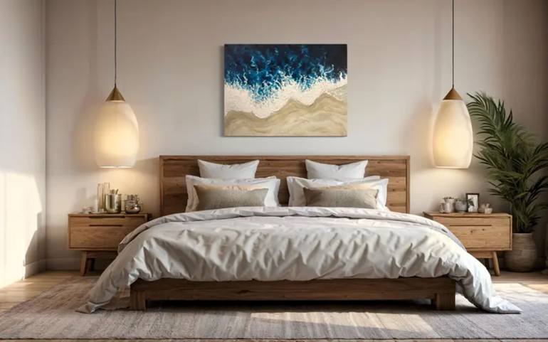 Original Abstract Beach Painting by Jill Dubuc