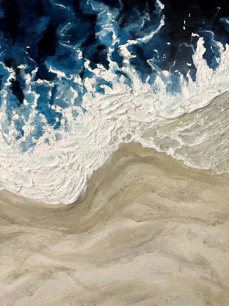 Original Abstract Beach Painting by Jill Dubuc