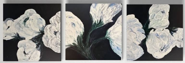 Original Abstract Expressionism Floral Paintings by Jill Dubuc