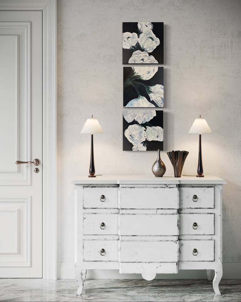 Original Abstract Expressionism Floral Painting by Jill Dubuc