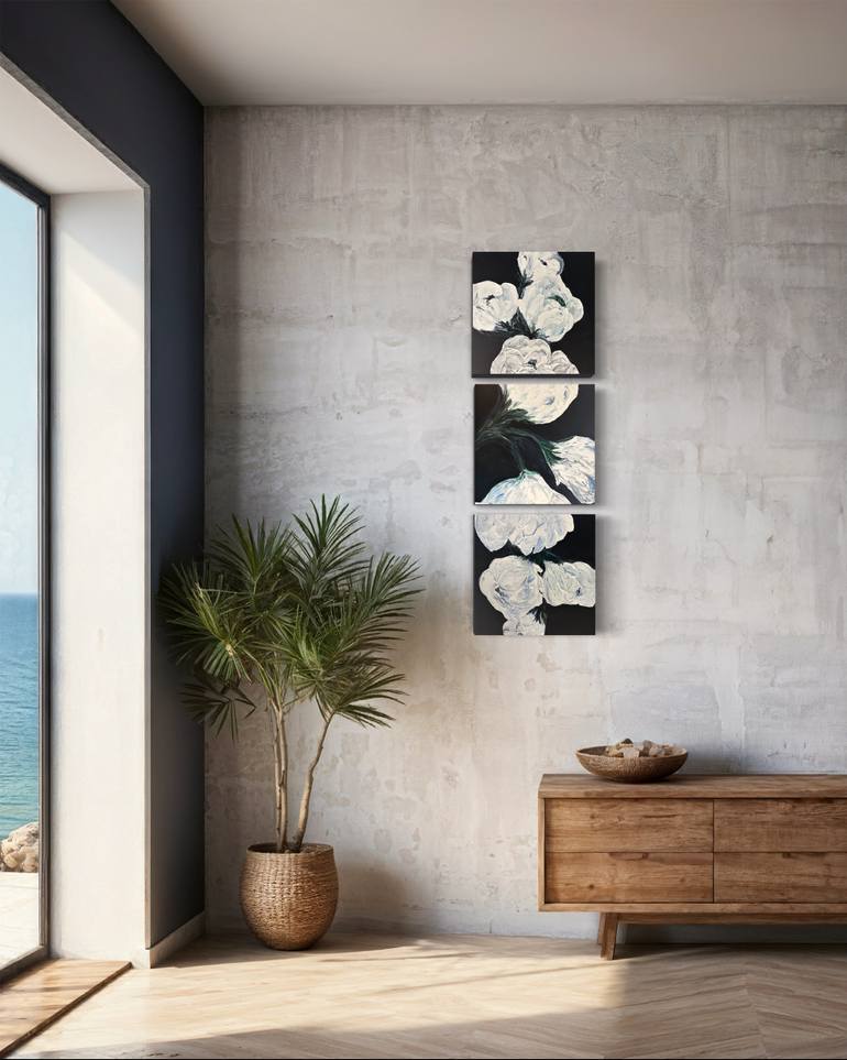 Original Abstract Expressionism Floral Painting by Jill Dubuc