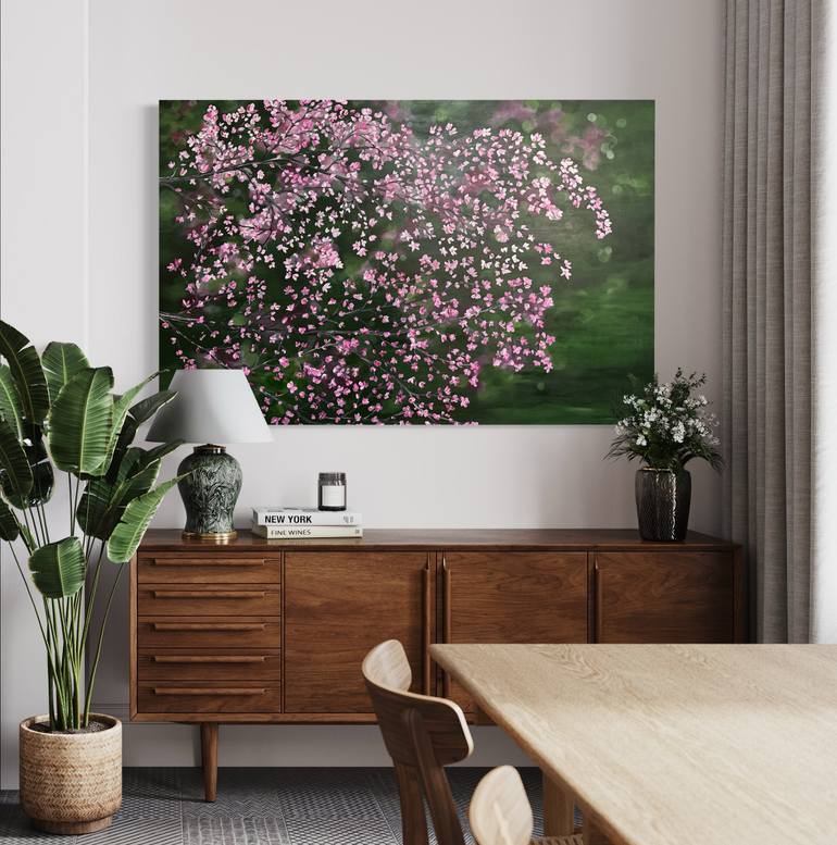 Original Abstract Expressionism Floral Painting by Jill Dubuc