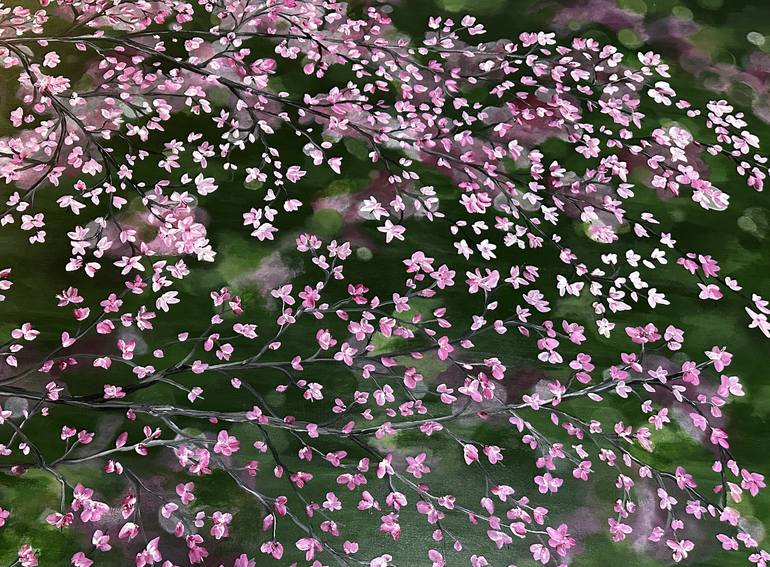 Original Abstract Expressionism Floral Painting by Jill Dubuc