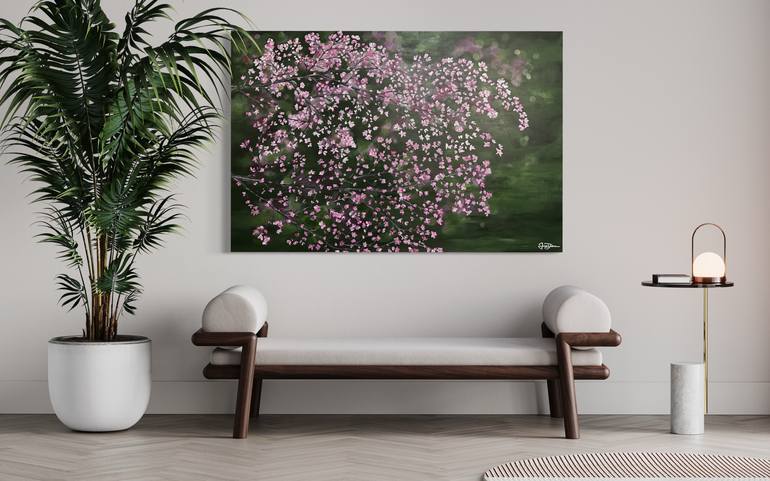 Original Abstract Expressionism Floral Painting by Jill Dubuc