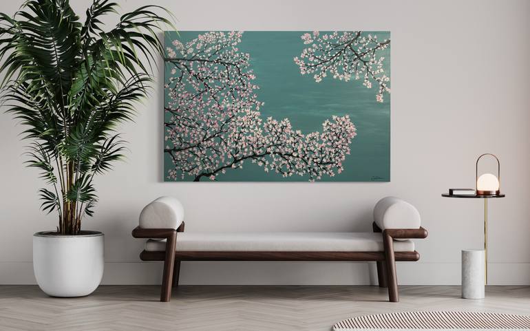 Original Abstract Expressionism Floral Painting by Jill Dubuc