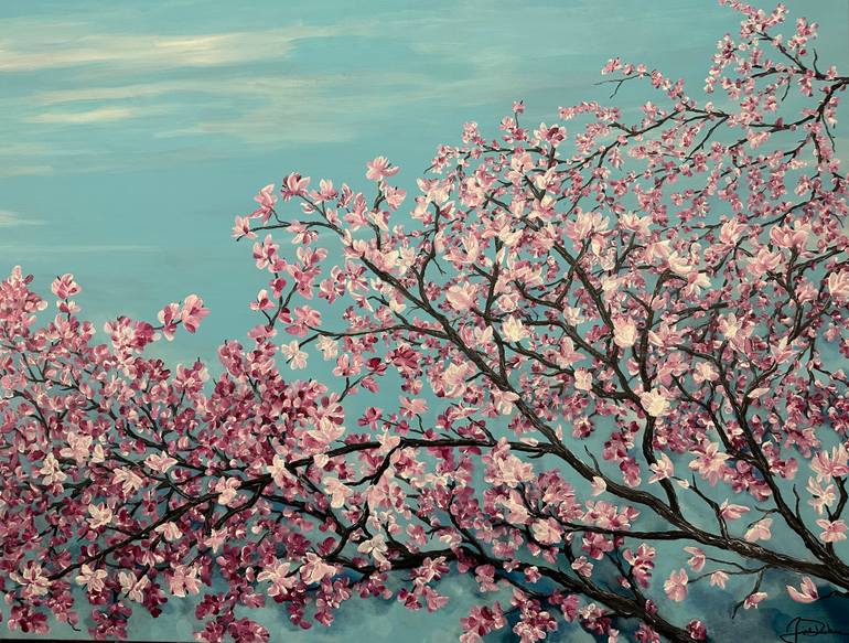 Original Impressionism Floral Painting by Jill Dubuc