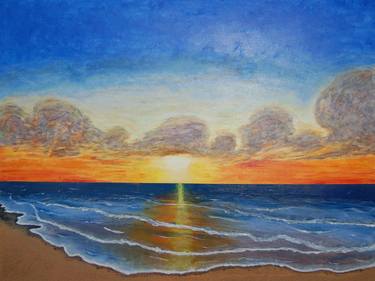 Print of Realism Seascape Paintings by Aziza Fahym