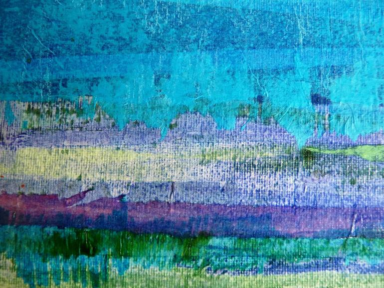 Original Abstract Landscape Collage by Maureen Mitchell