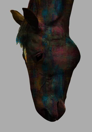Print of Art Deco Horse Mixed Media by Ramy Salah Hefny