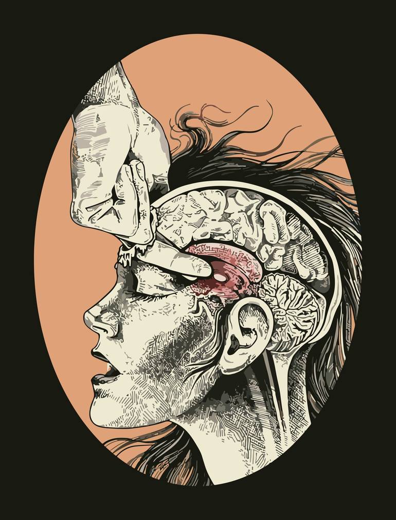 Belief Unwavering: Finger in Forehead Painting by Ramy Salah Hefny ...