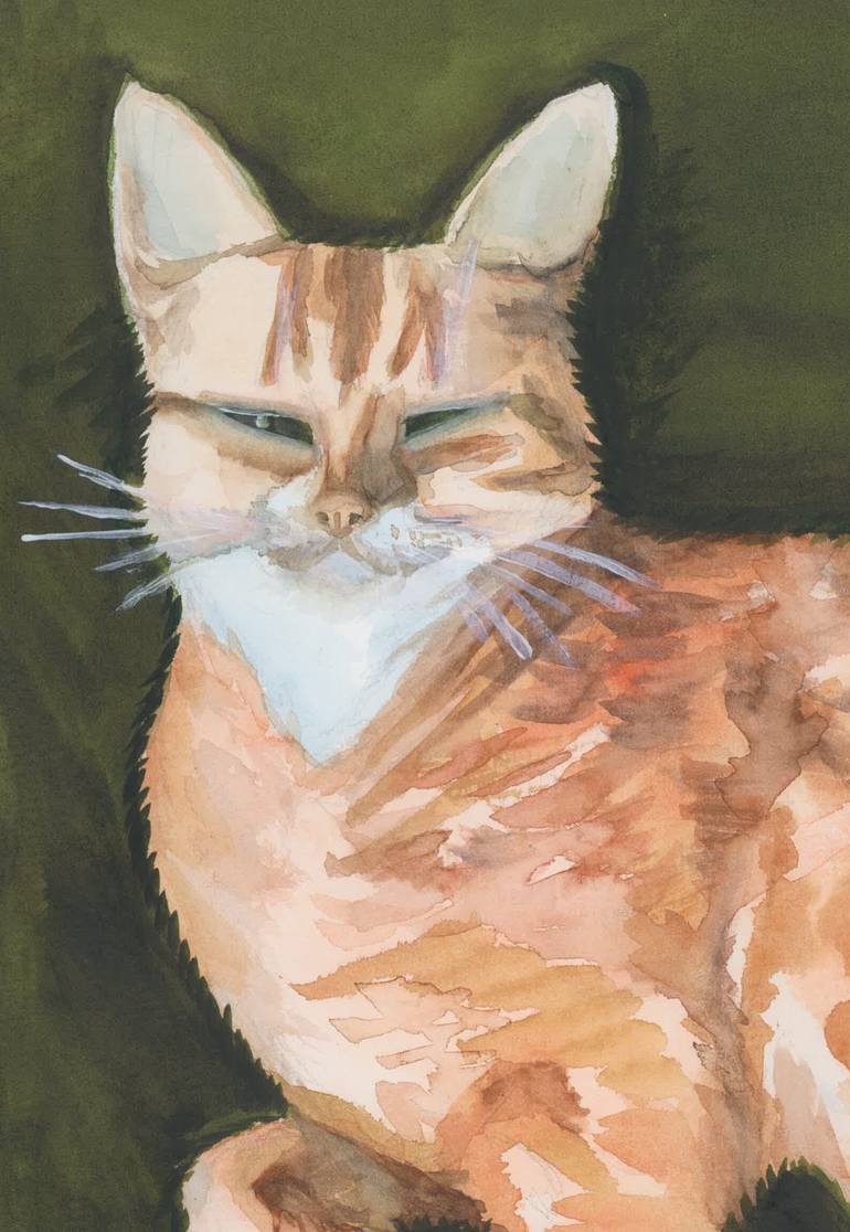 Original Color Field Painting Animal Painting by Oksana Masiutkina