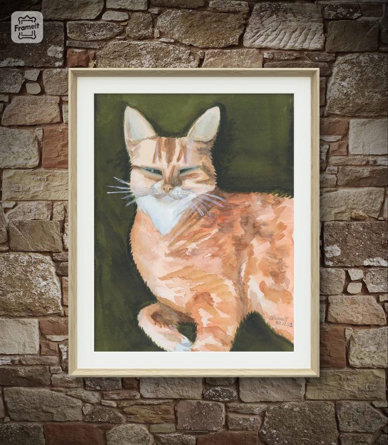 Original Color Field Painting Animal Painting by Oksana Masiutkina