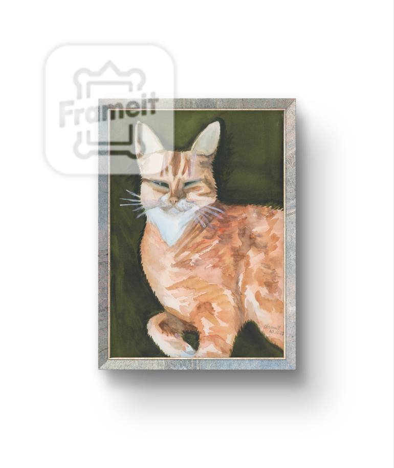 Original Color Field Painting Animal Painting by Oksana Masiutkina