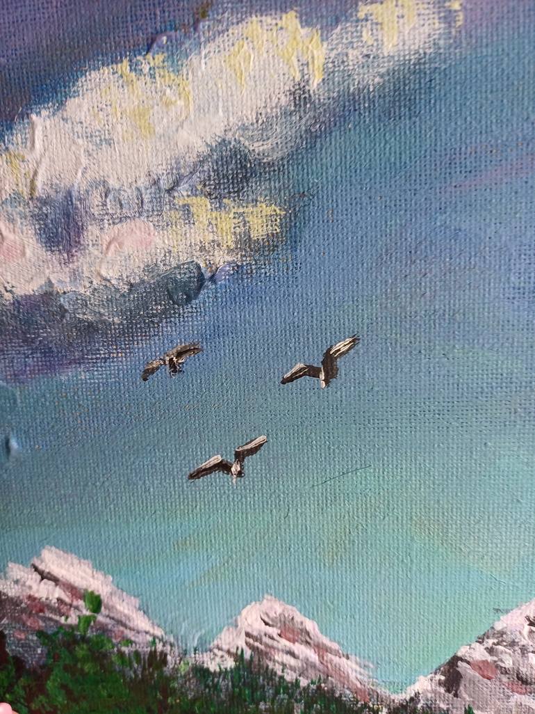 Original Color Field Painting Landscape Painting by Oksana Masiutkina