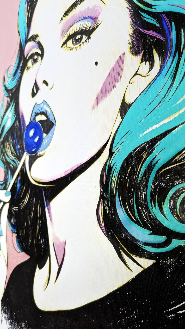 Original Pop Art Women Painting by Alexandra Astapova