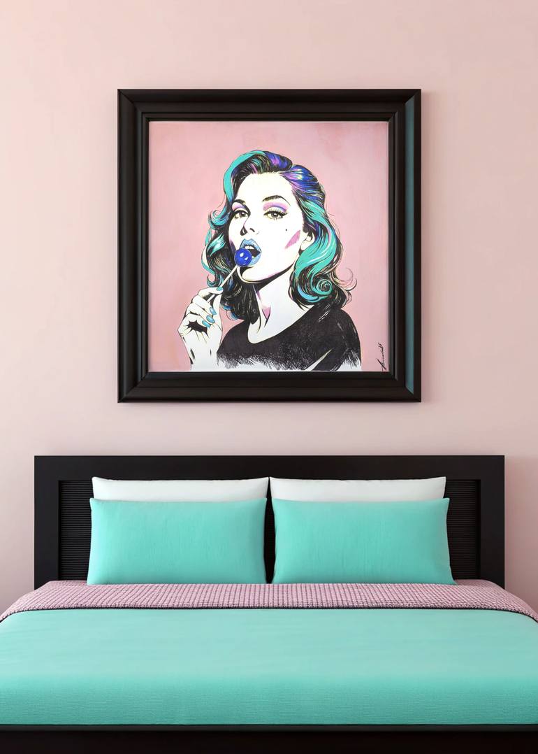 Original Pop Art Women Painting by Alexandra Astapova