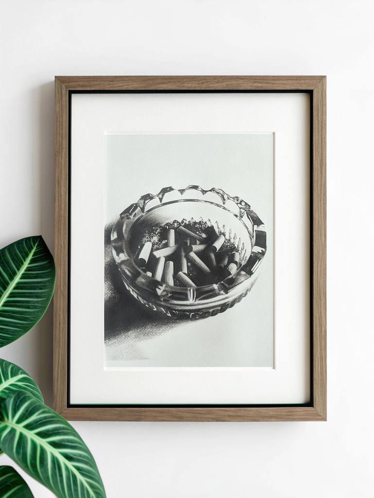 Original Symbolism Still Life Drawing by Alexandra Astapova