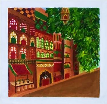 Original Architecture Painting by Hawit Altaf