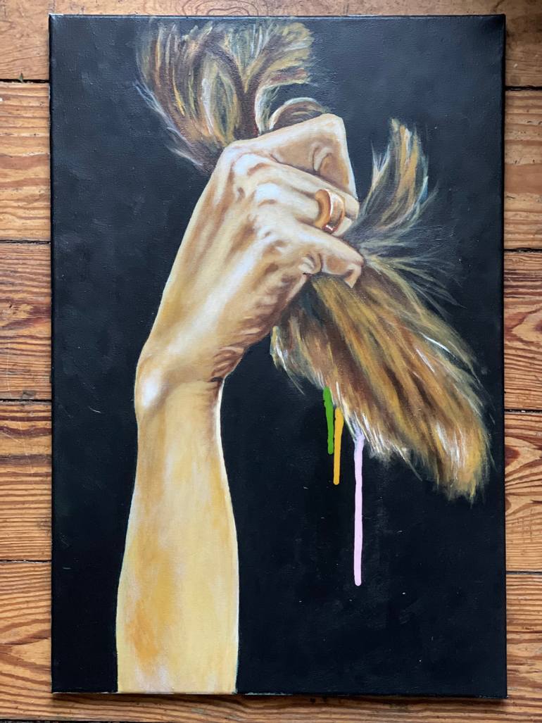 Original Realism Women Painting by S C