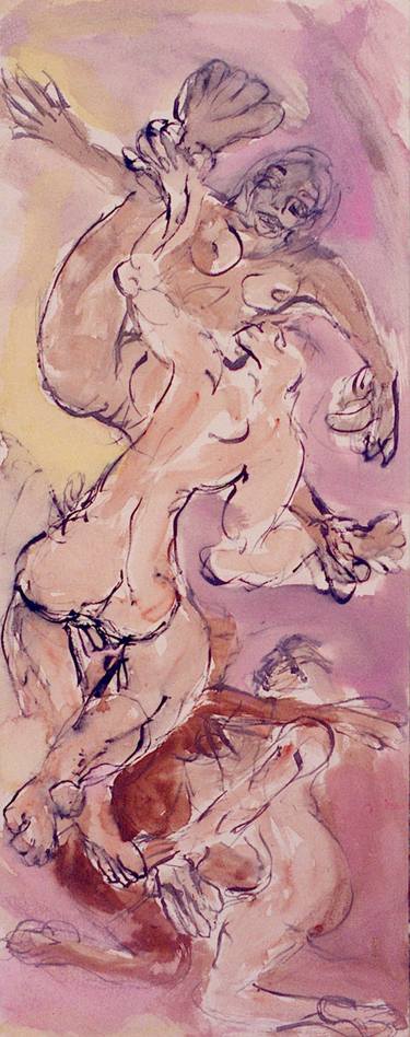 Original Expressionism People Drawings by Christopher Treat Muniec