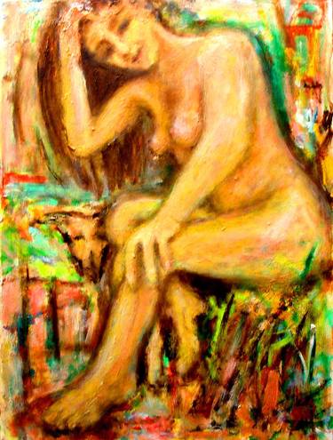 Original Abstract Expressionism Nude Paintings by Christopher Treat Muniec