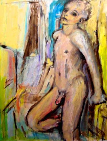 Original Abstract Expressionism Nude Paintings by Christopher Treat Muniec