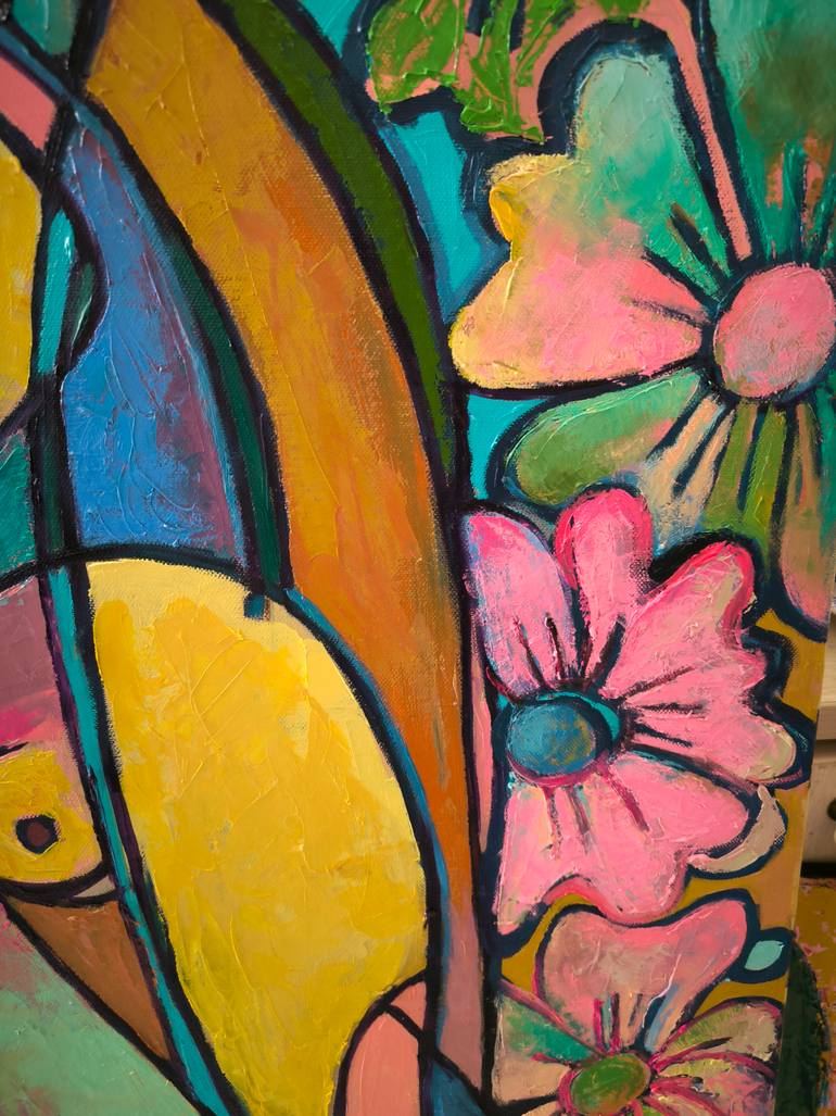 Original Abstract Expressionism Erotic Painting by Kata Sova