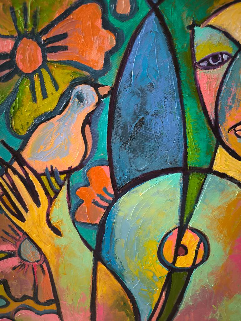 Original Abstract Expressionism Erotic Painting by Kata Sova